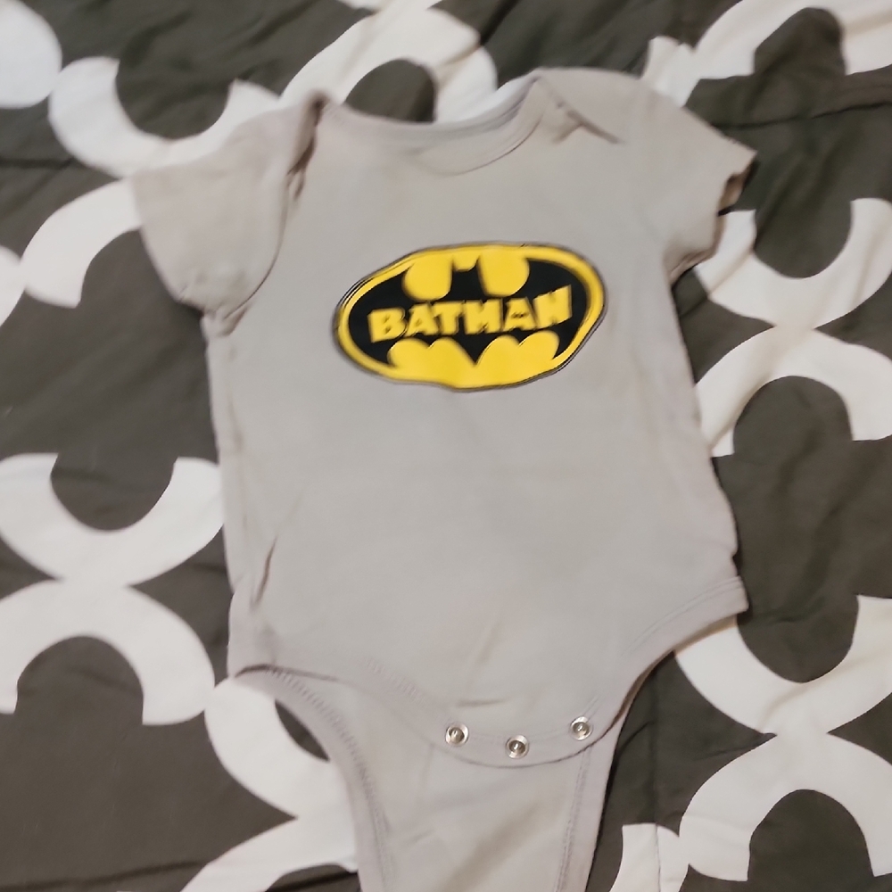Gray Batman Baby Onesie